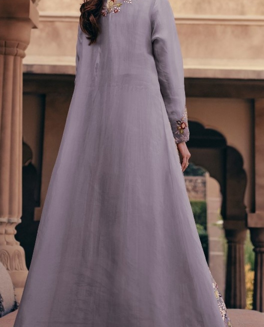 5532 A - LAVENDER COLOUR LEHENGA WITH FANCY KOTI FRONT AND BACK EMBROIDERED